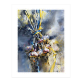Garlic With Ribbon. Watercolor painting Still life (Print Only) thumbnail