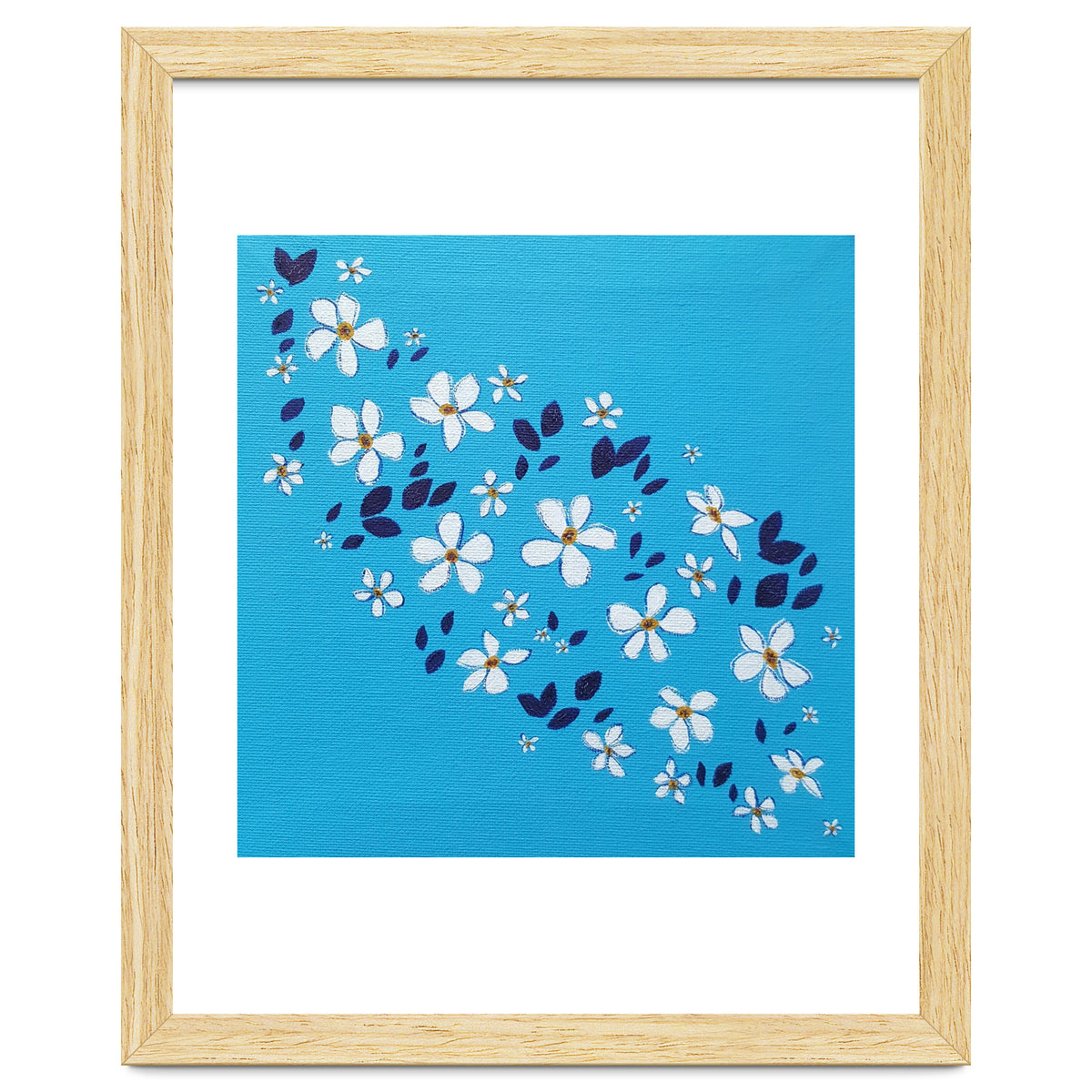Flowers On Blue