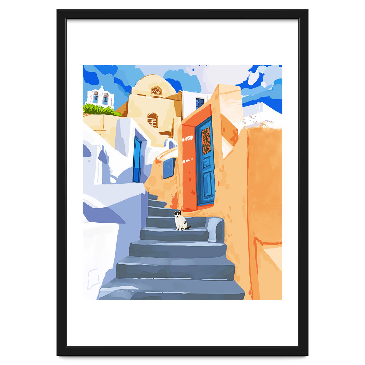 Cat in Greece, Architecture Tropical Exotic Travel