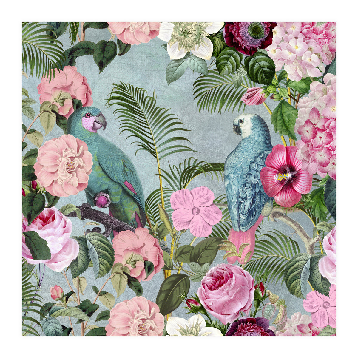 Jungle Rendevous Square  (Print Only)