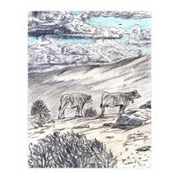 Clouds And Cattles (Print Only)