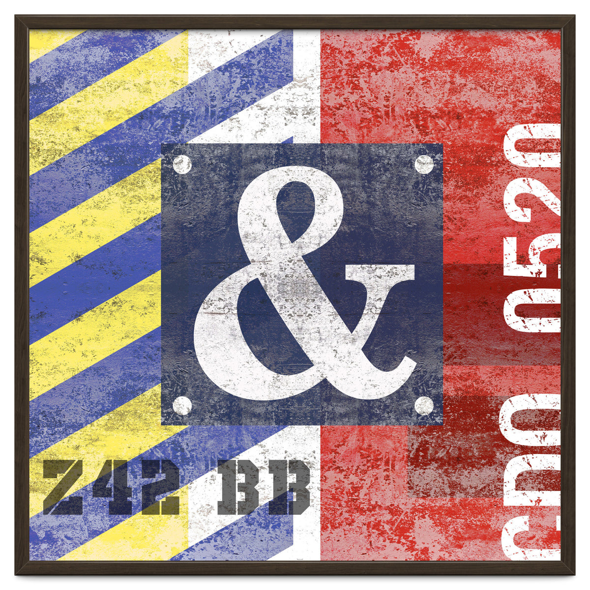 Blue Ampersand Industrial Abstract