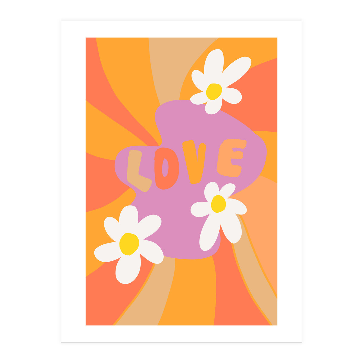 Love 60s 70s Daisy Sunshine (Print Only)