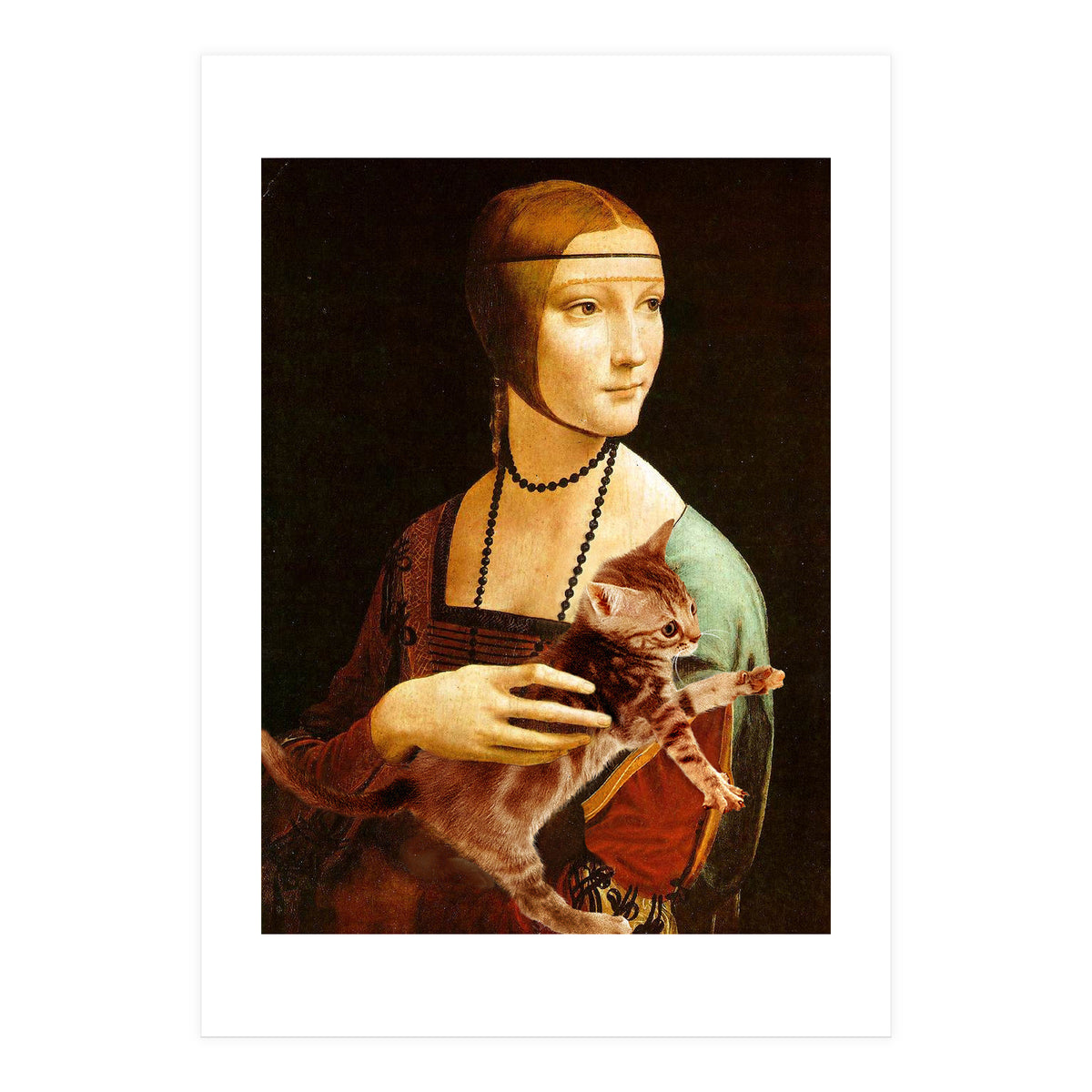 Lady With A Kitten (Print Only)