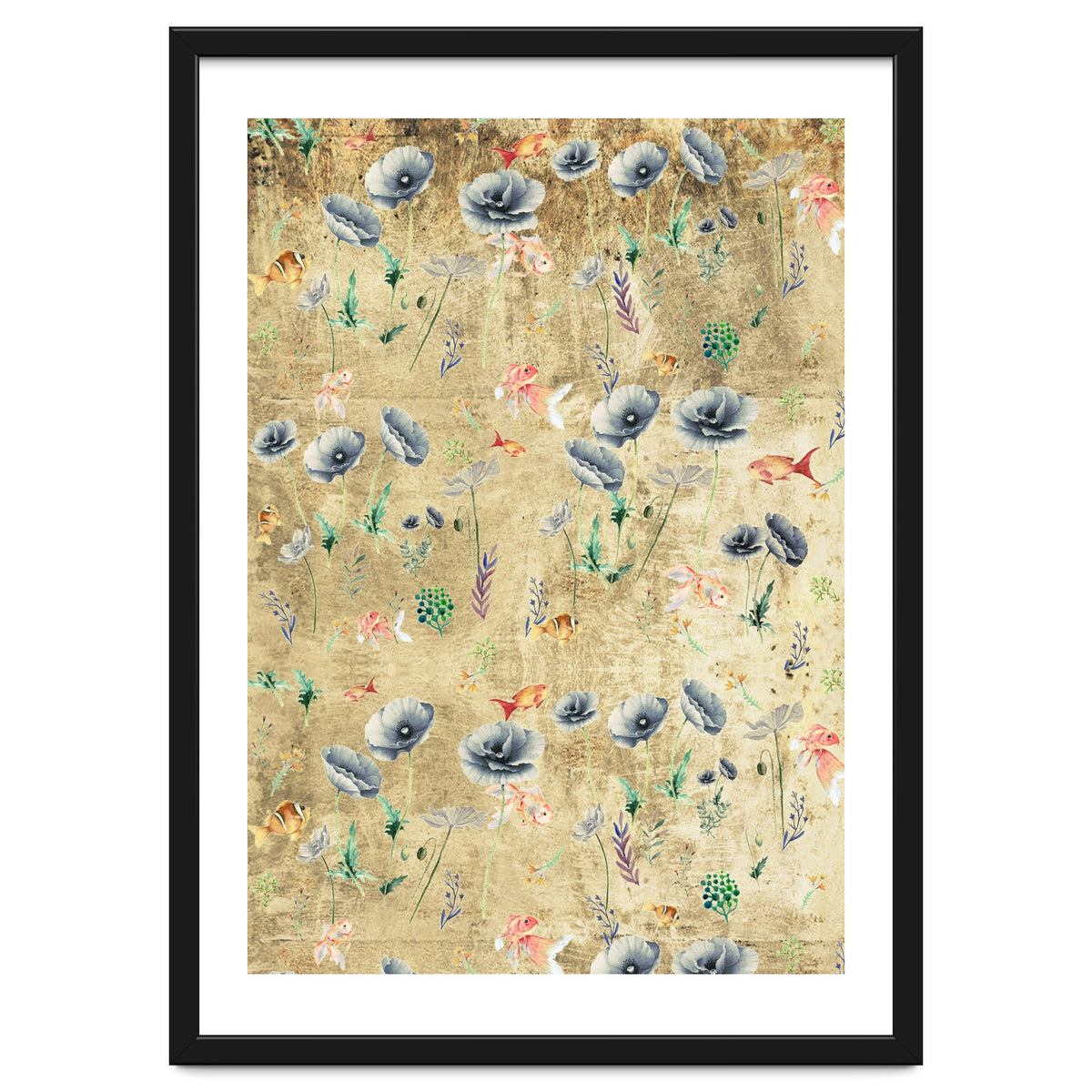 Fishes & Garden #Gold-plated