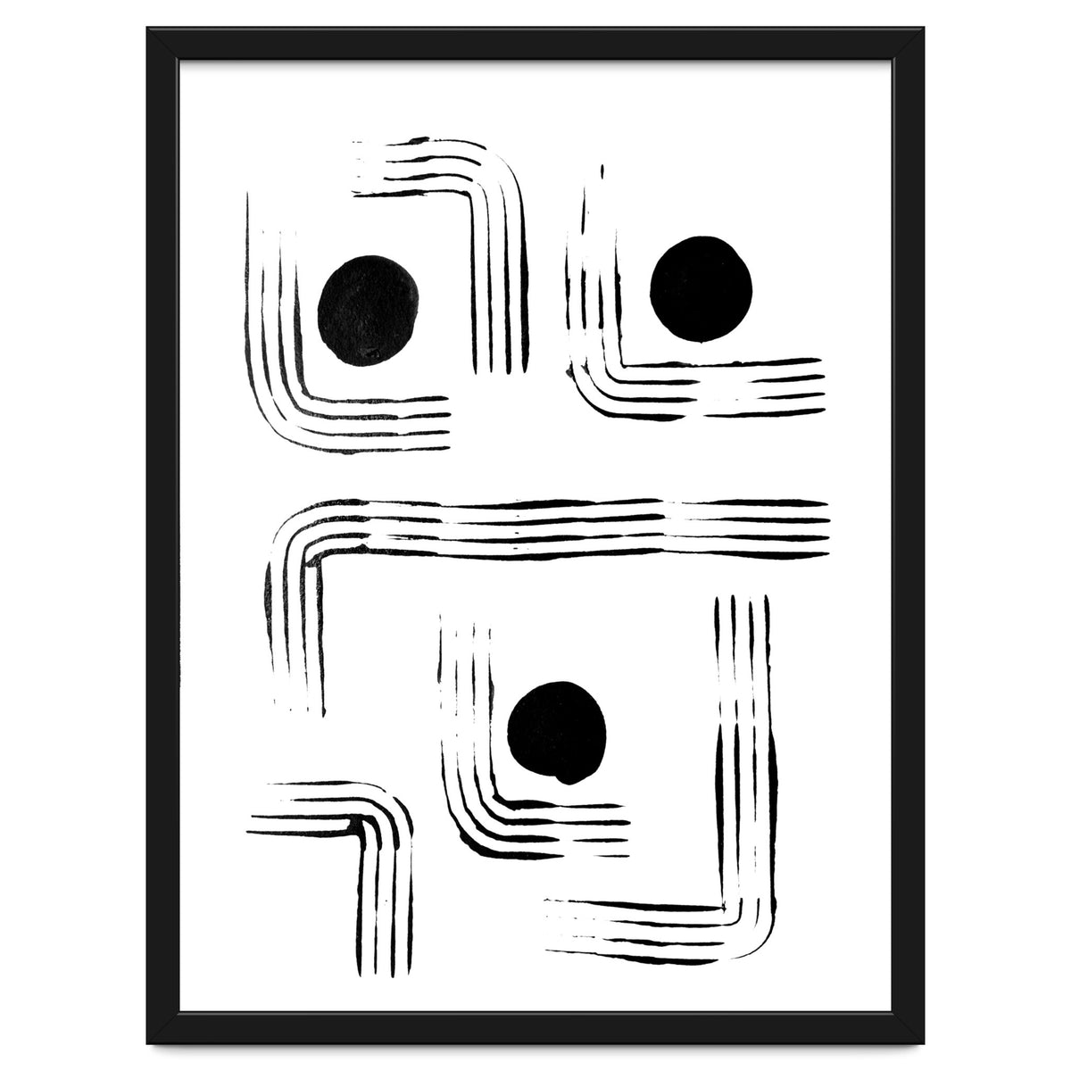 Mid-century Modern Monochrome Print #2