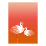 Meditating Flamingos (Print Only) thumbnail
