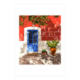 Intentful Living | Summer Architecture Travel Positivity | Optimism Good Vibes Bohemian House Door (Print Only) thumbnail