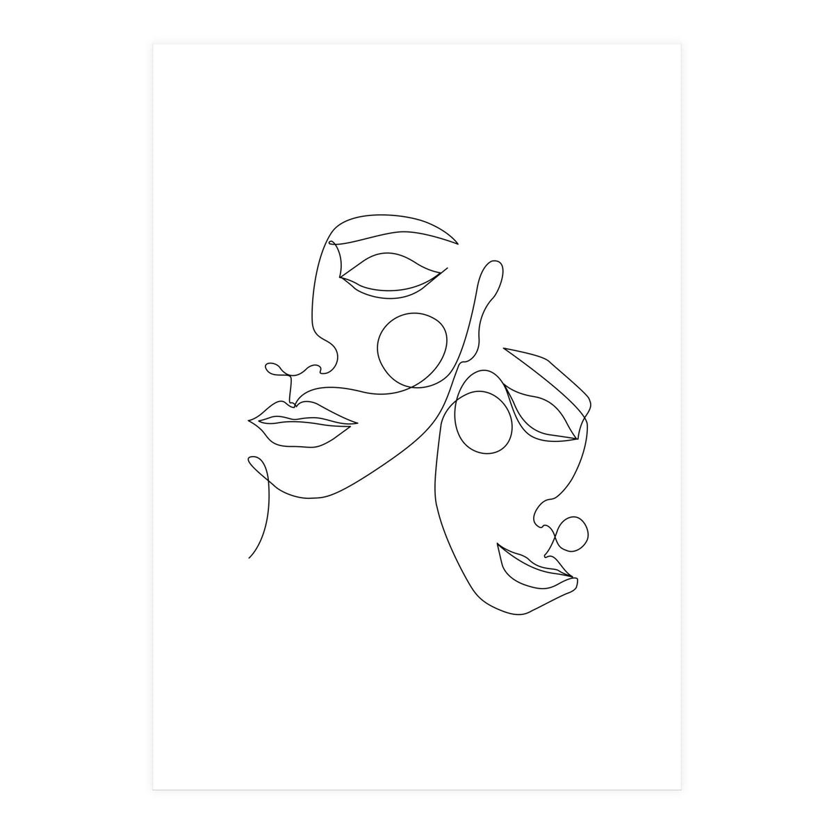 female couple face (Print Only)