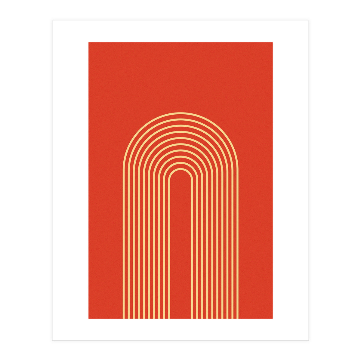 Rainbow Lines Mid Century Geometric Art (Print Only)