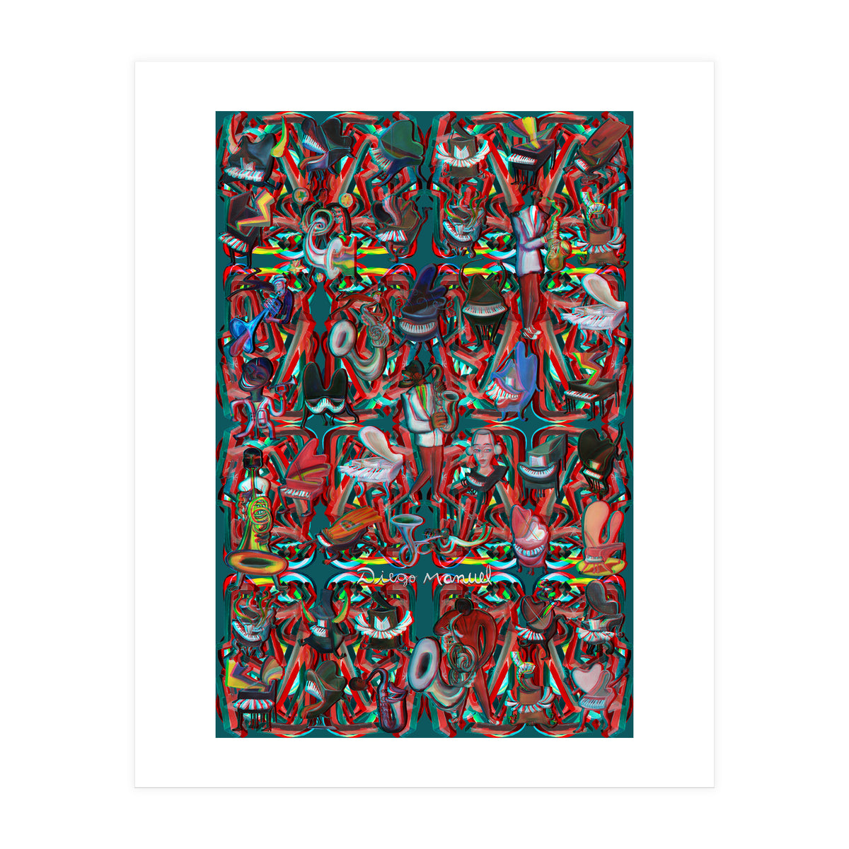 Formas 14 34 3d And Pianos 5 (Print Only)