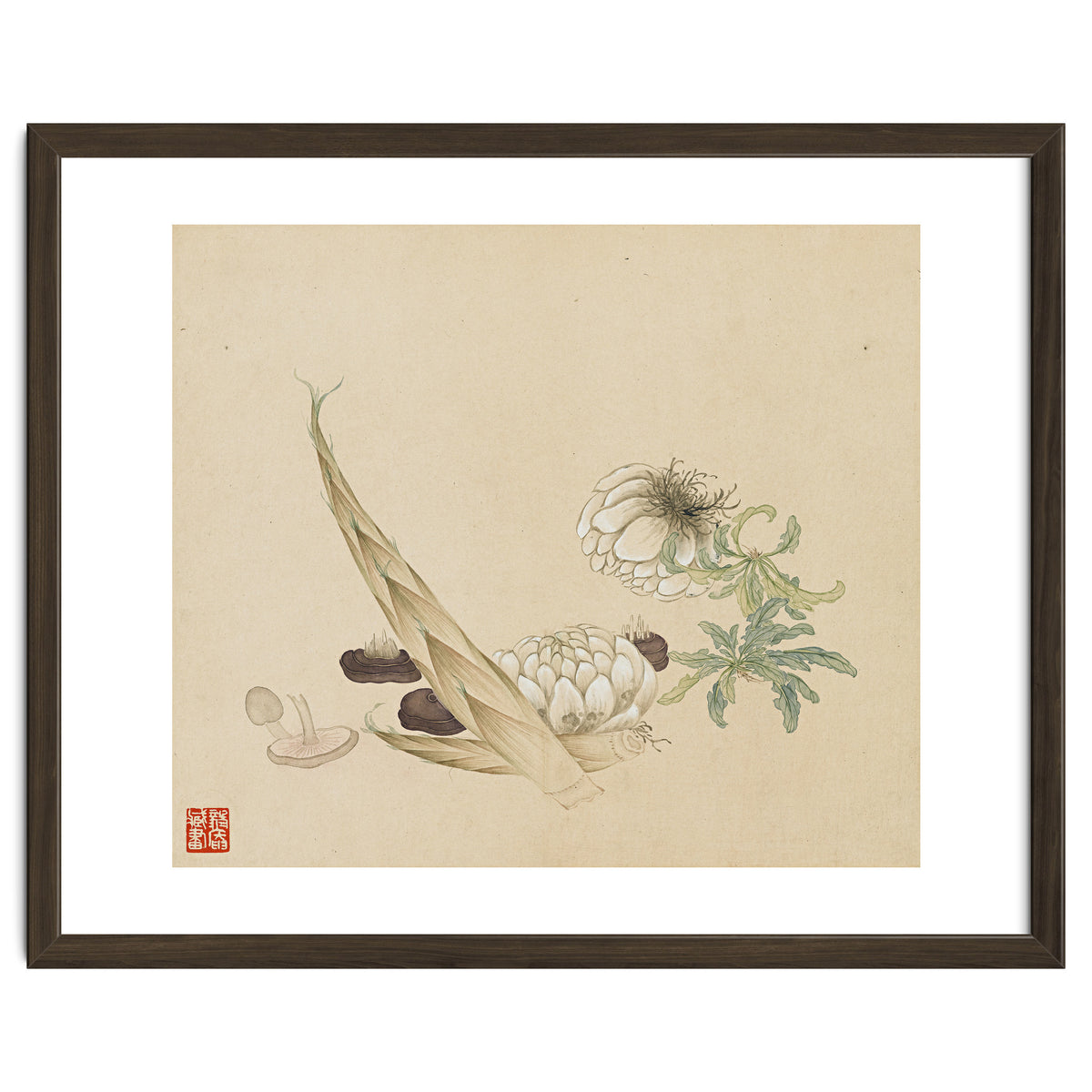 Wang Chengyu ~flowers, Vegetables, Lilies, Bamboo Shoots, Leaves, Mushrooms, Vegetables