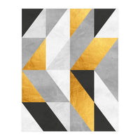 Gray and Gold Composition I (Print Only)
