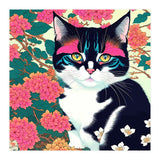 Pawsome, Curious Cat Pets, Animals Vintage Illustration, Whimsical Botanical Nature Wild, Bohemian Garden Floral (Print Only) thumbnail