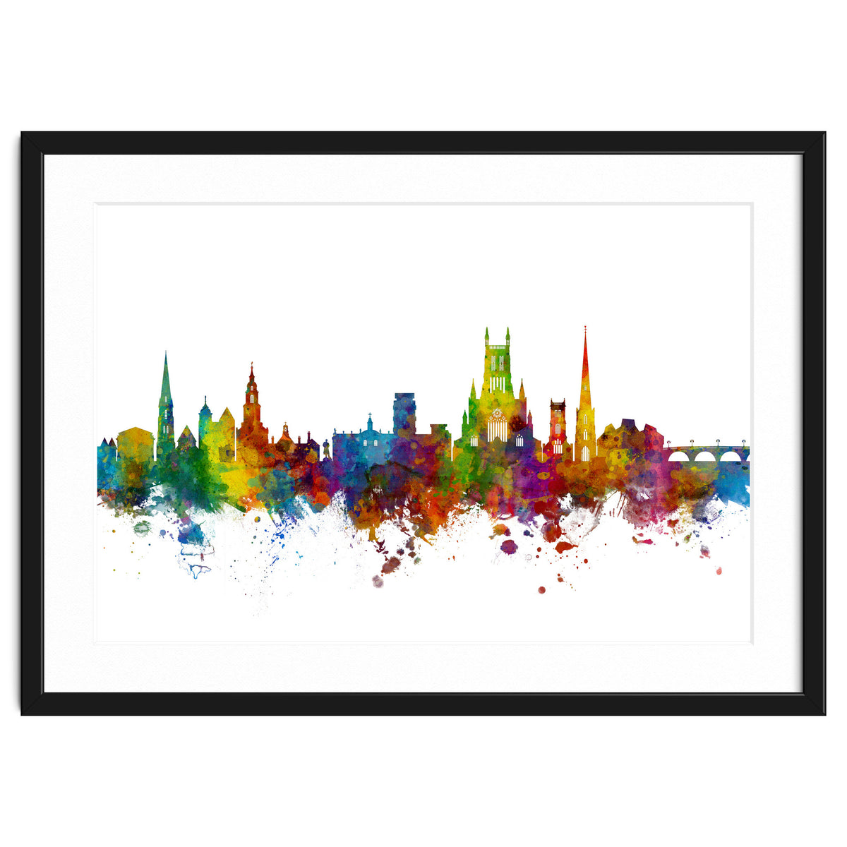 Worcester England Skyline