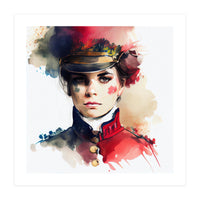 Watercolor Napoleonic Soldier Woman #3 (Print Only)