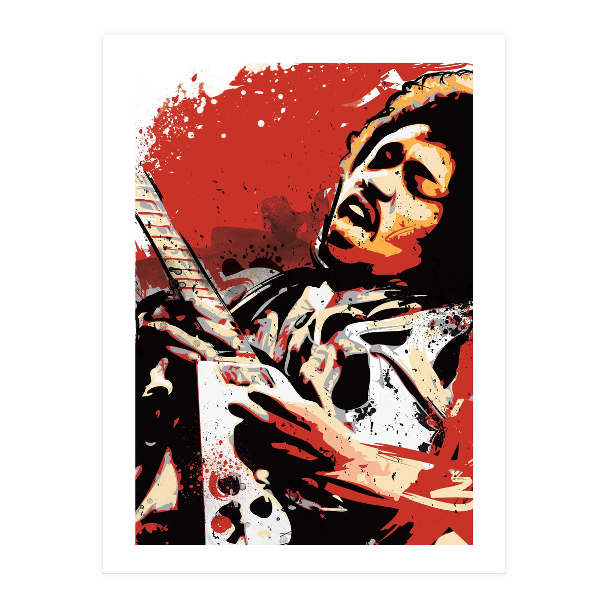 Jimi Hendrix pop art poster (Print Only)