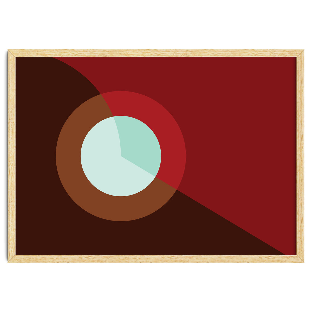 Geometric Shapes No. 2 - deep reds & turquoise