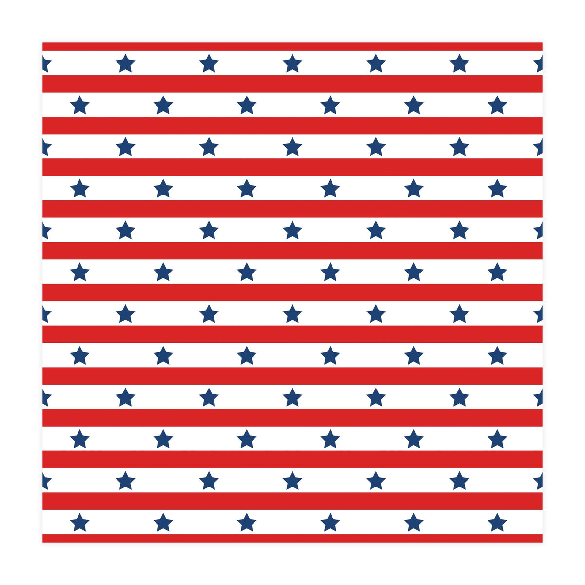 Blue And Red Stripes and stars (Print Only)