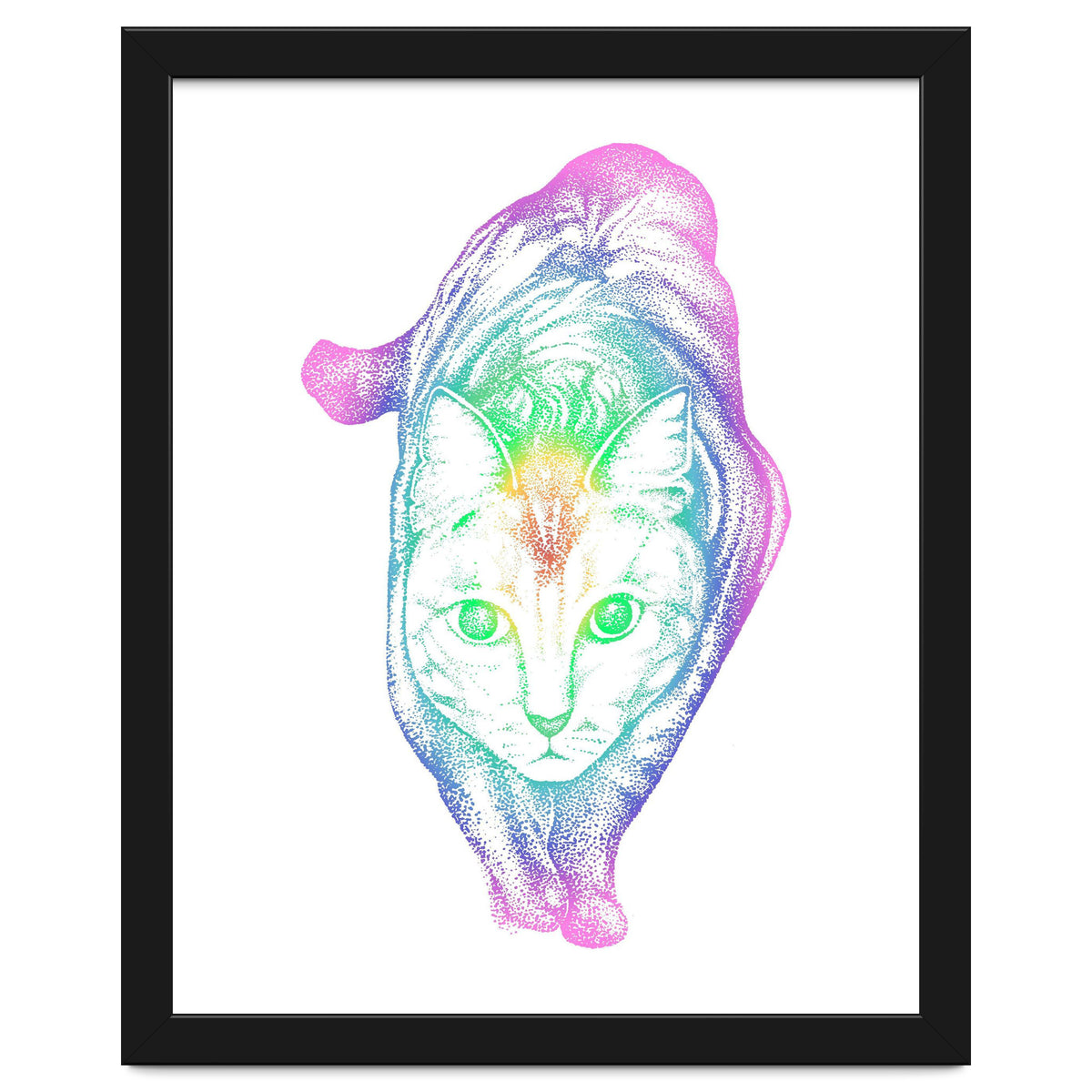 Rainbow Pastel Cat