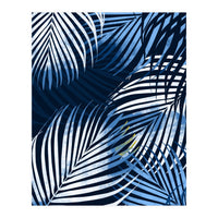 Palm Leaves Blue  (Print Only)