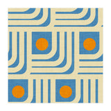 70s Curve Lines Blue Orange  (Print Only) thumbnail