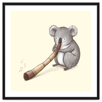 Koala Playing a Didgeridoo