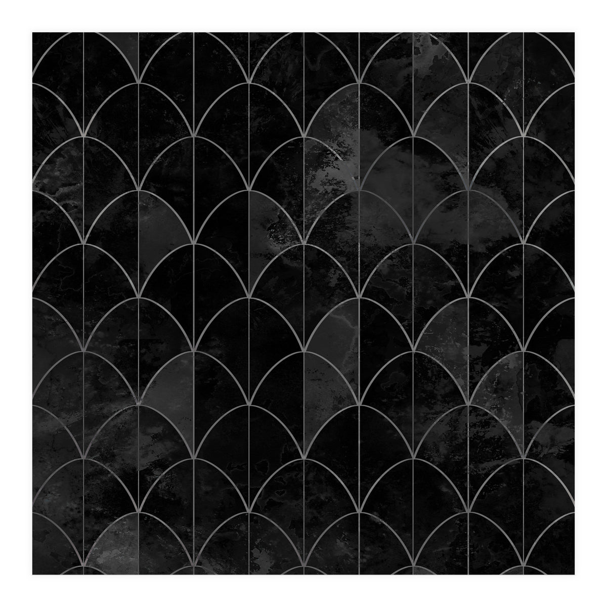 Mermaid scales. Black and white (Print Only)