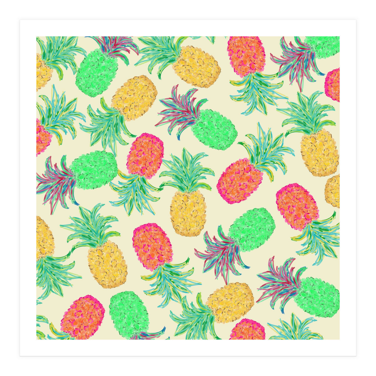 Pineapple Pandemonium Multicolo (Print Only)