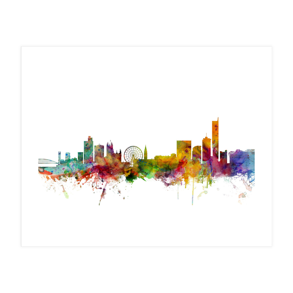 Manchester England Skyline (Print Only)