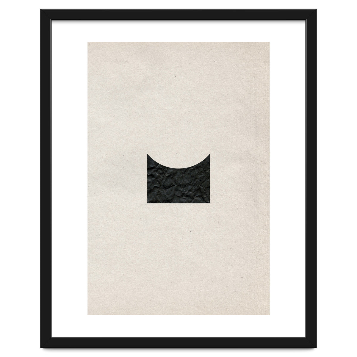 Cut black shape on grey