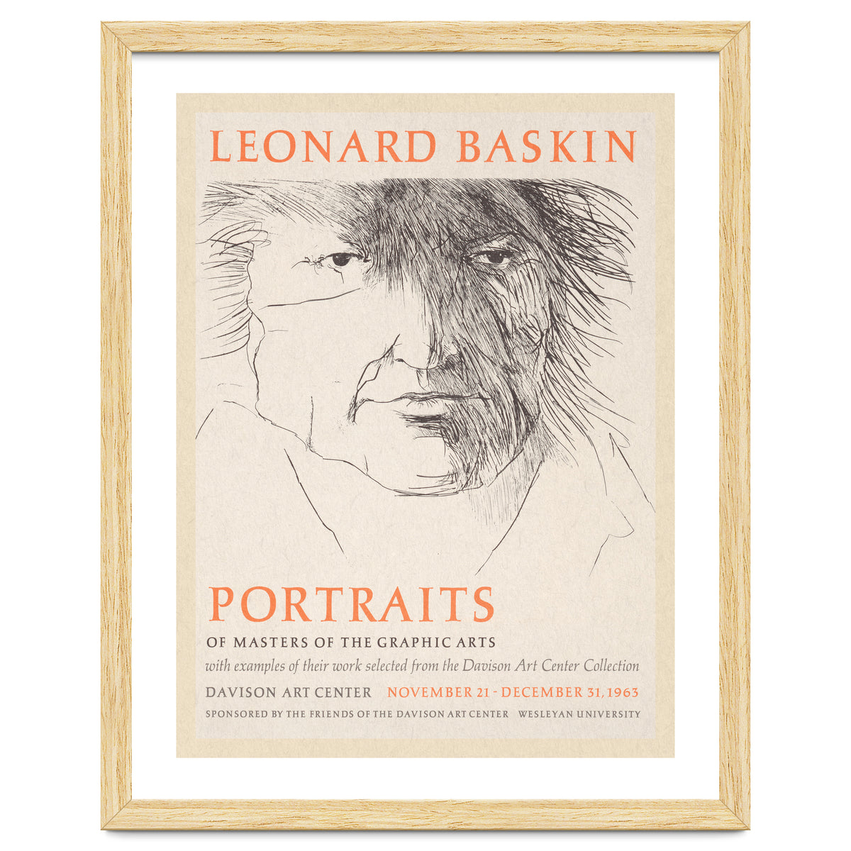 Leonard Baskin Portraits Exhibition