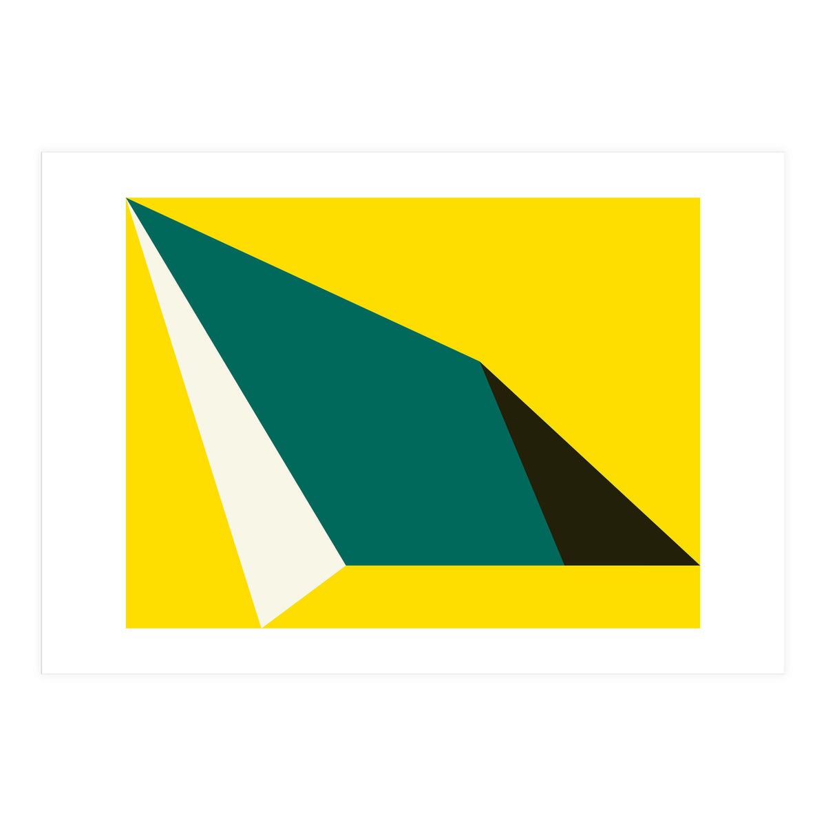 Geometric Shapes No. 74 - yellow, green & black (Print Only)