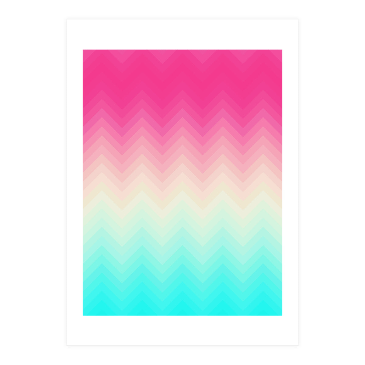Chevron pink and blue (Print Only)