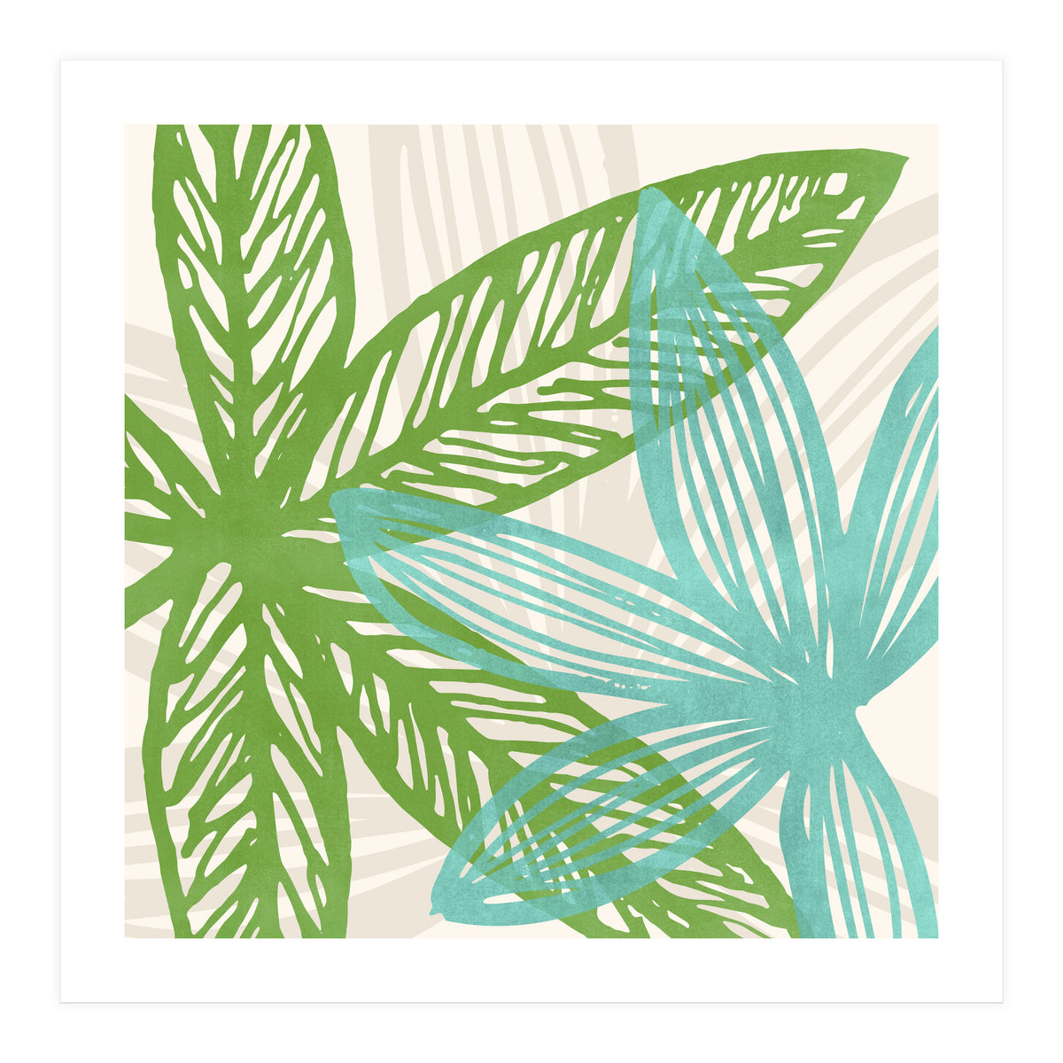 Abstract Coastal Flora (Print Only)