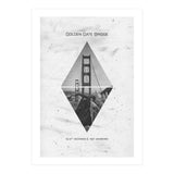 Coordinates SAN FRANCISCO Golden Gate Bridge (Print Only) thumbnail