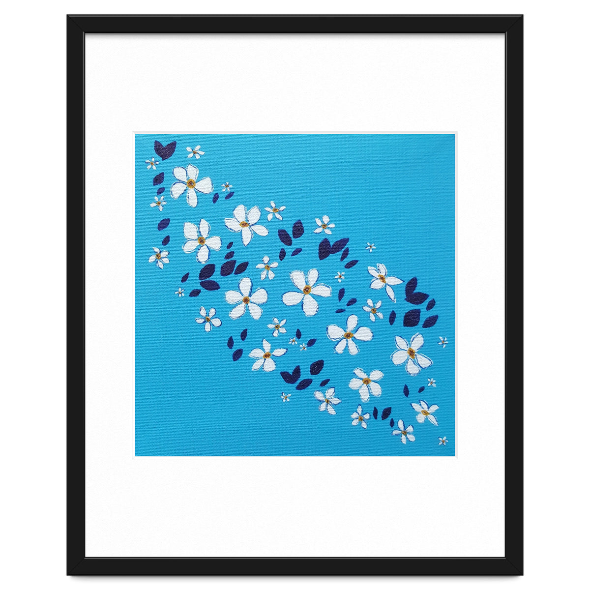 Flowers On Blue