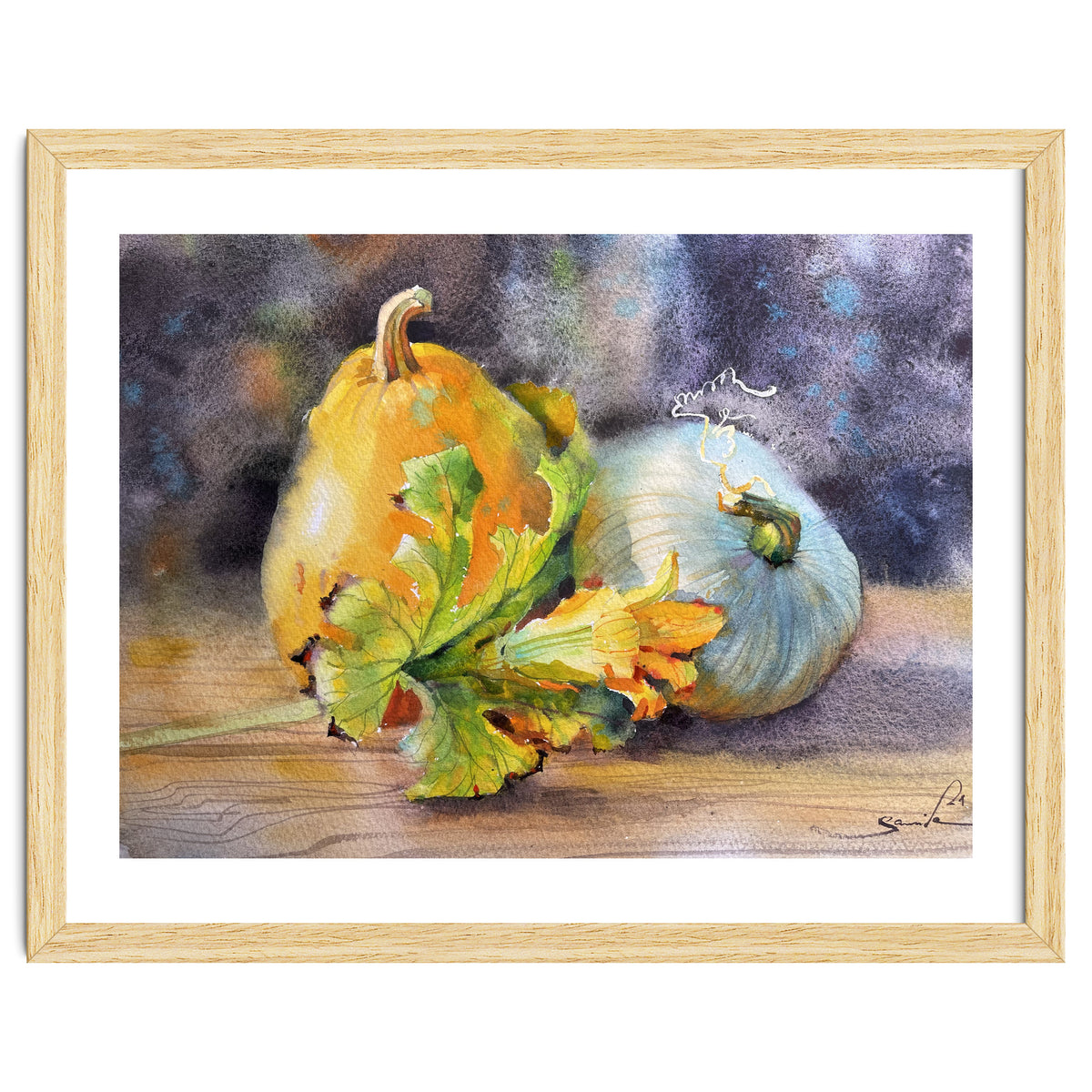 Rural still life watercolor