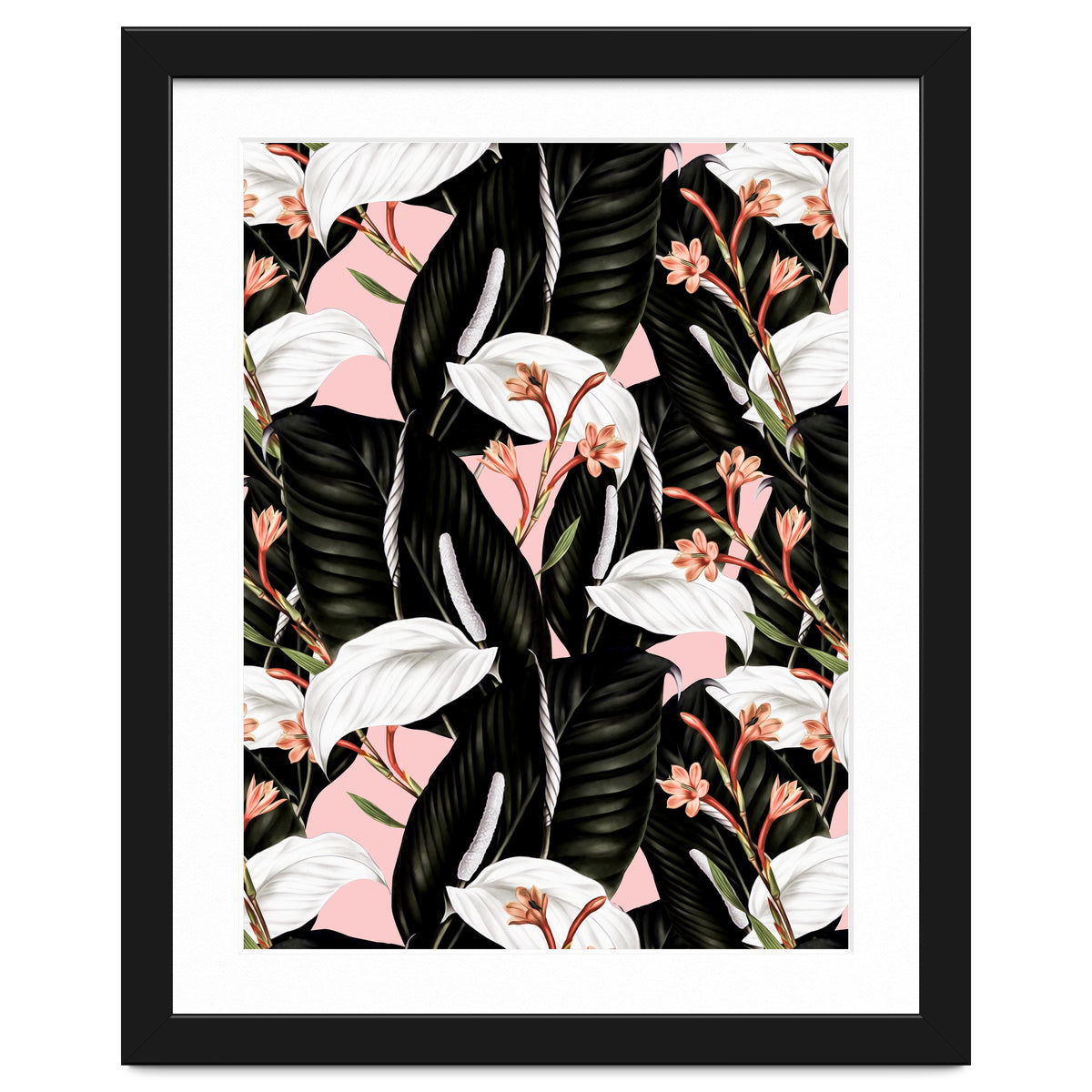 Flowery exotic botanical pink