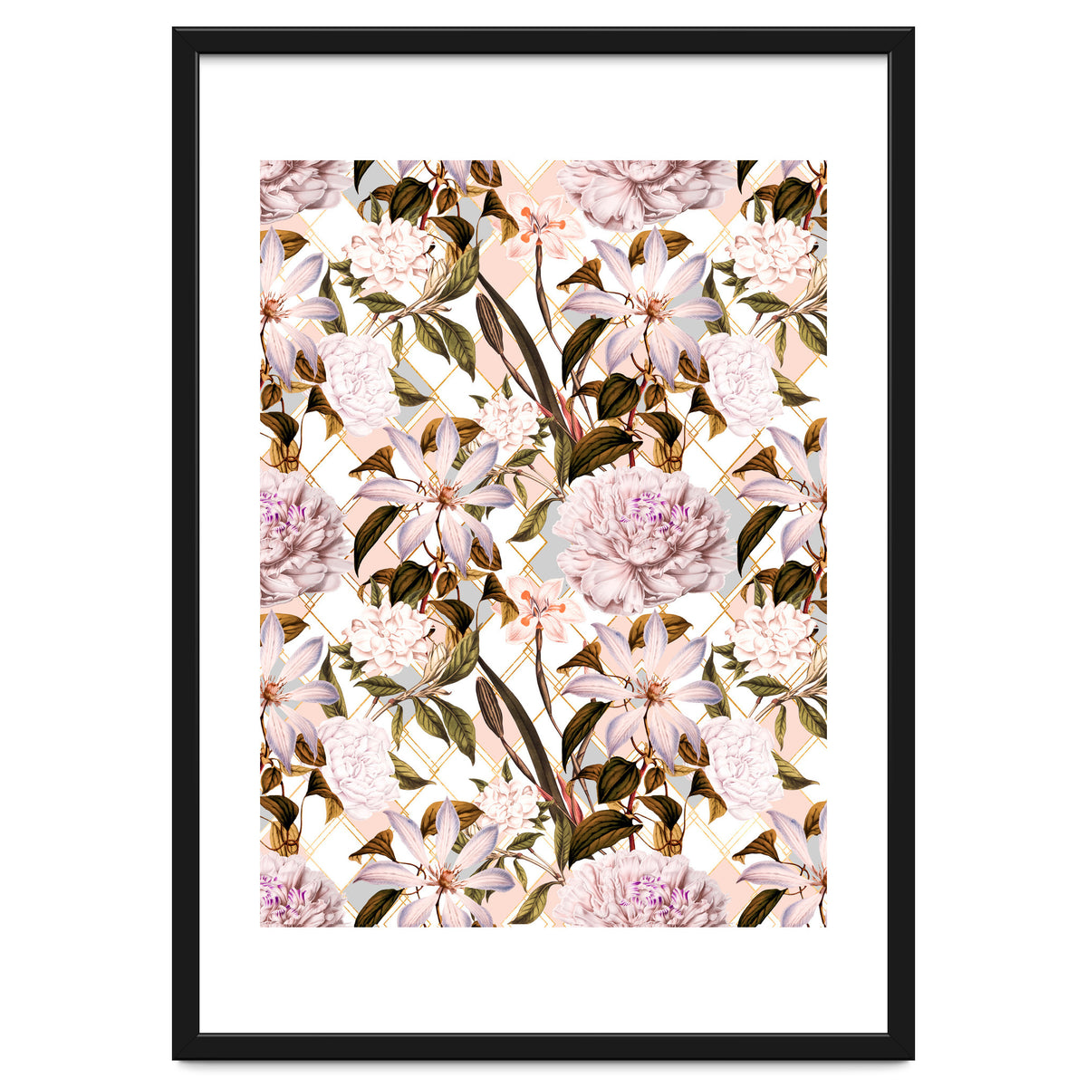 Pink flowering in geometric