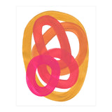 Warm Candy Colors Magenta Yellow Nesting Circles Ombre (Print Only) thumbnail