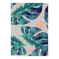 Be Tropical, Botanical Jungle Monstera Illustration, Modern Bohemian Botanical Blush Painting (Print Only)