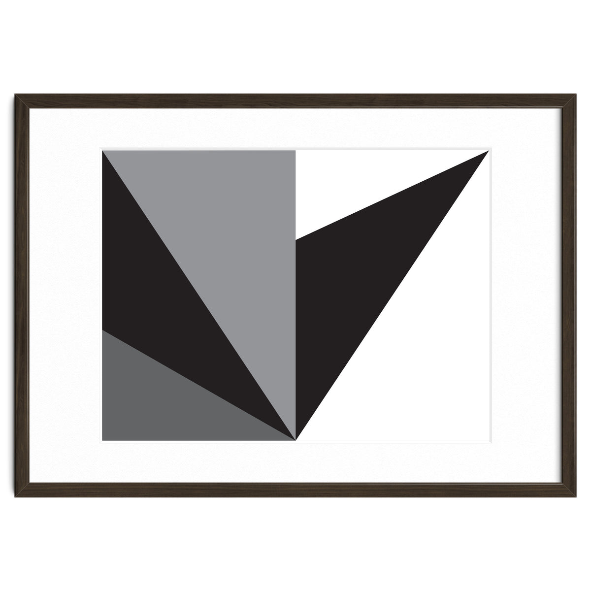 Geometric Shapes No. 76 - black, white & grey