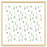 Cacti and plants pattern