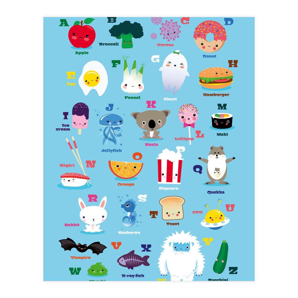 Nursery Kawaii Abc (Print Only)