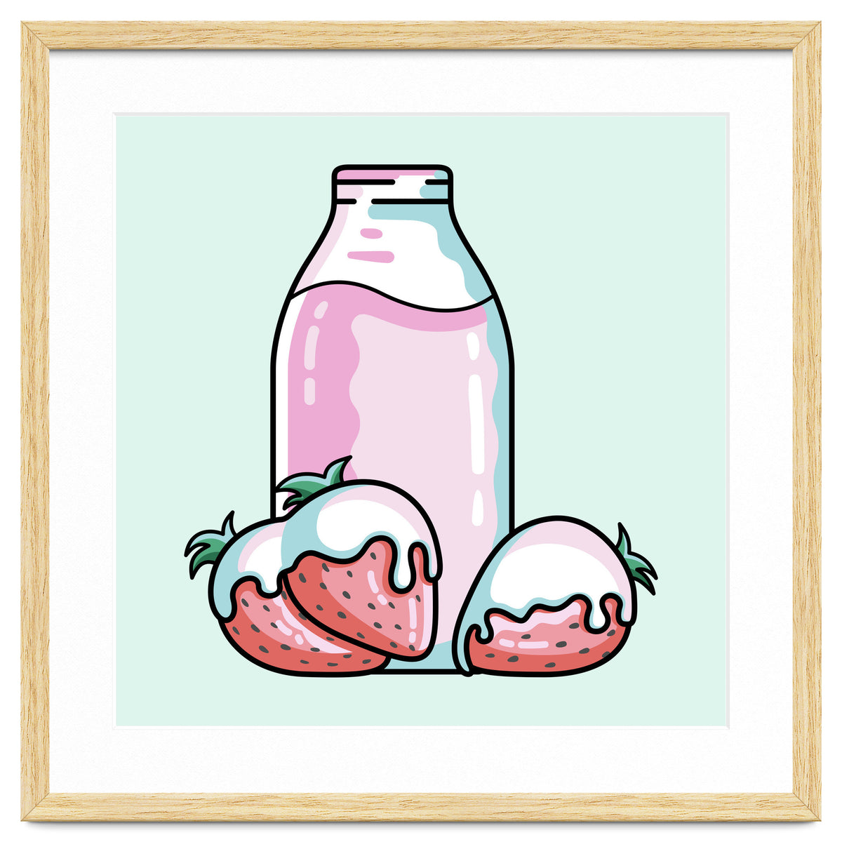 Cute Strawberry Milkshake