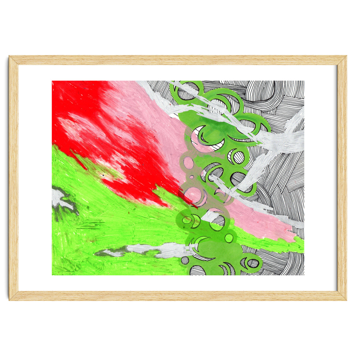 Green and Pink Spill