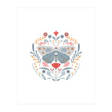 Scandinavian Folk Art: Butterfly & Flowers (Print Only) thumbnail