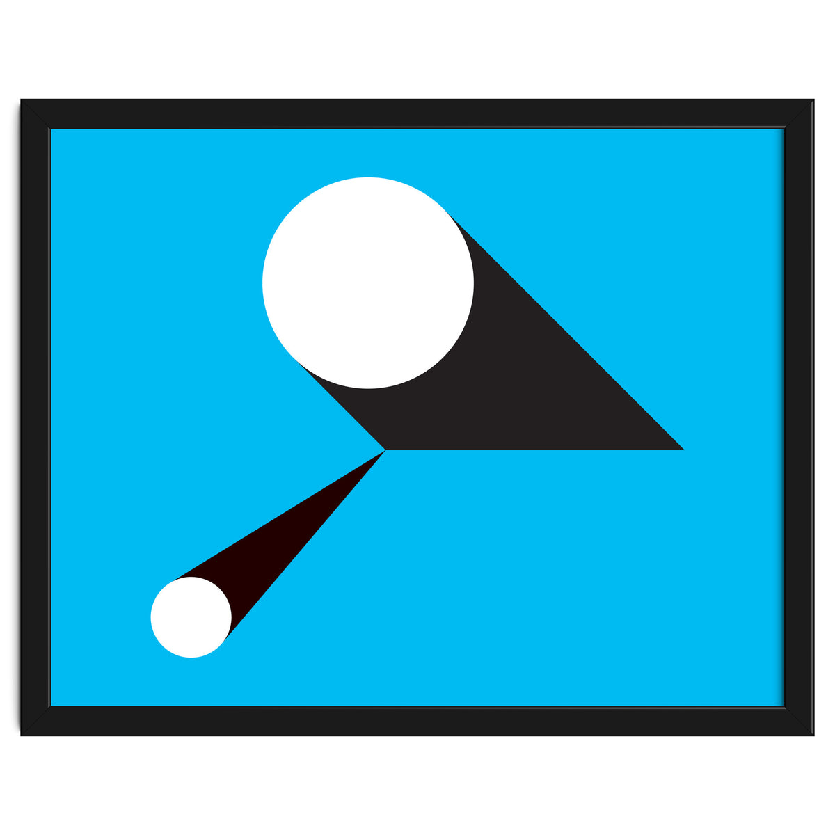 Geometric Shapes No. 46 - blue & black