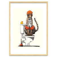 Leopard on the Toilet, Funny Bathroom Humour